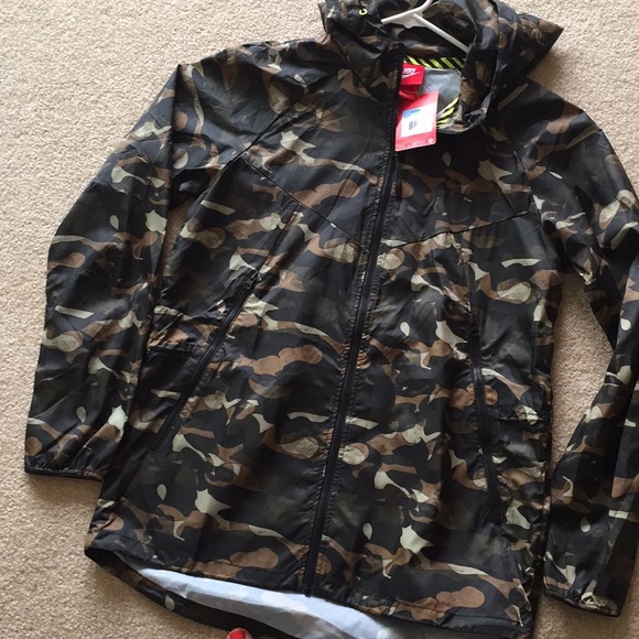 nike camo rain jacket